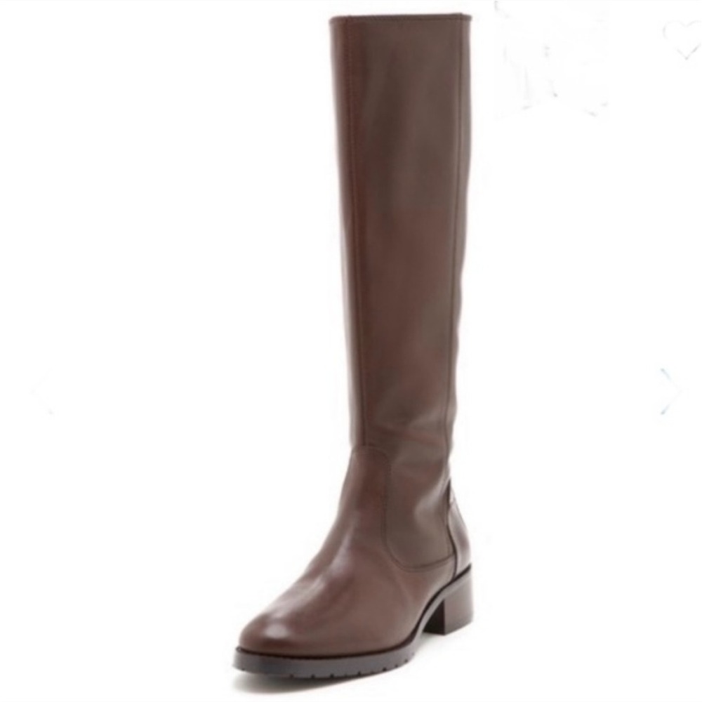 Donald J Pliner BIXBI Tall Riding Boots Brown Leather Equestrian Casual (Size 8)